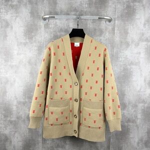 Authentic Burberry Beige and Red Knitwear